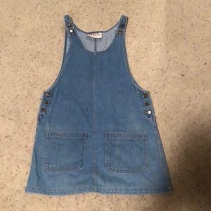 Denim overall dress